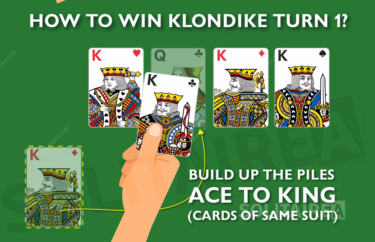 Jak podbić i wygrać grę Klondike Solitaire Turn 1?