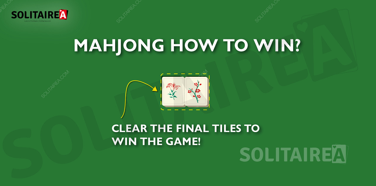 Gra Mahjong jest wygrana, gdy wszystkie płytki zostaną wyczyszczone